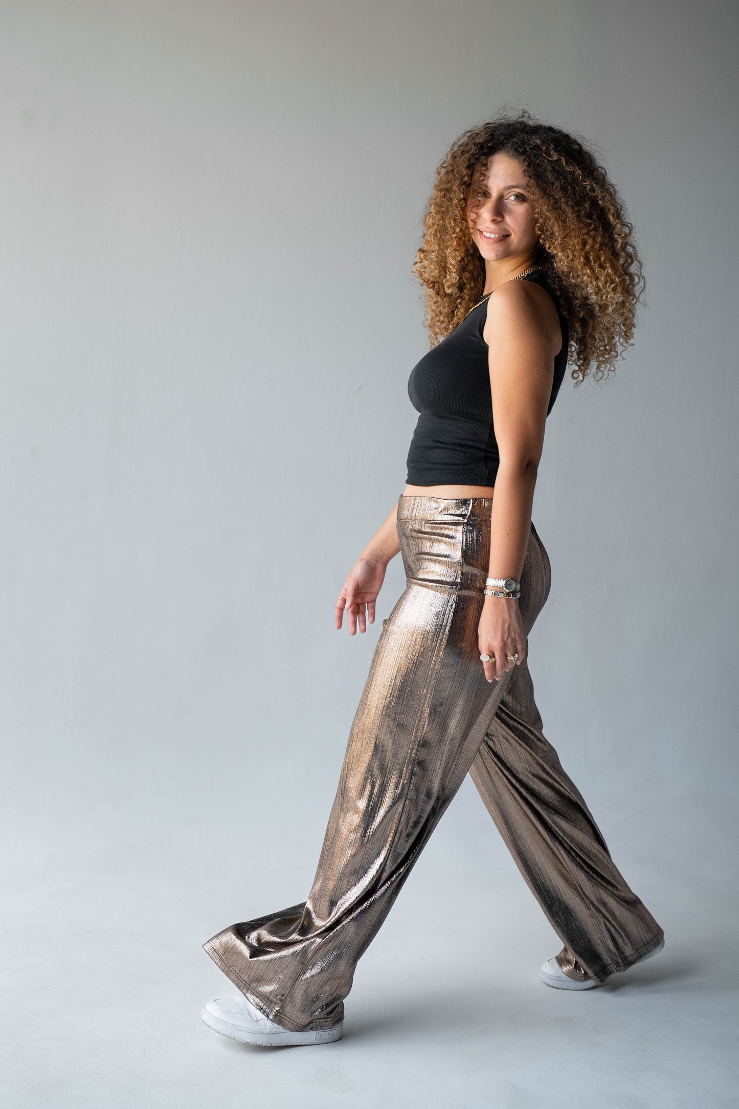Disco Drama Pants in Gold