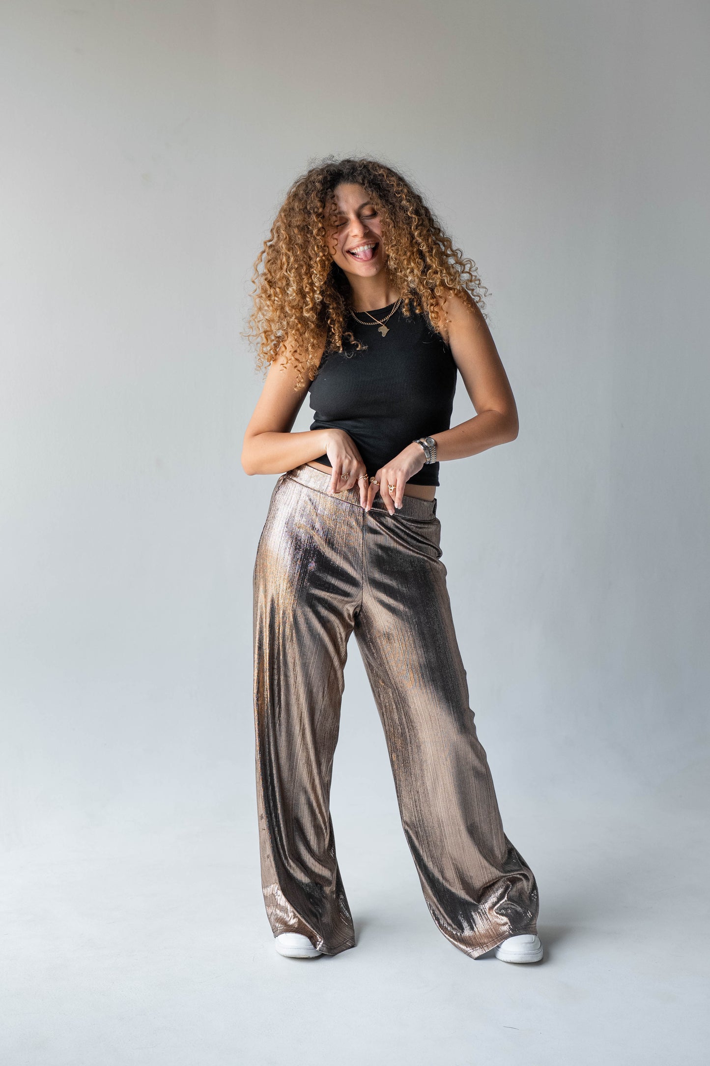 Disco Drama Pants in Gold