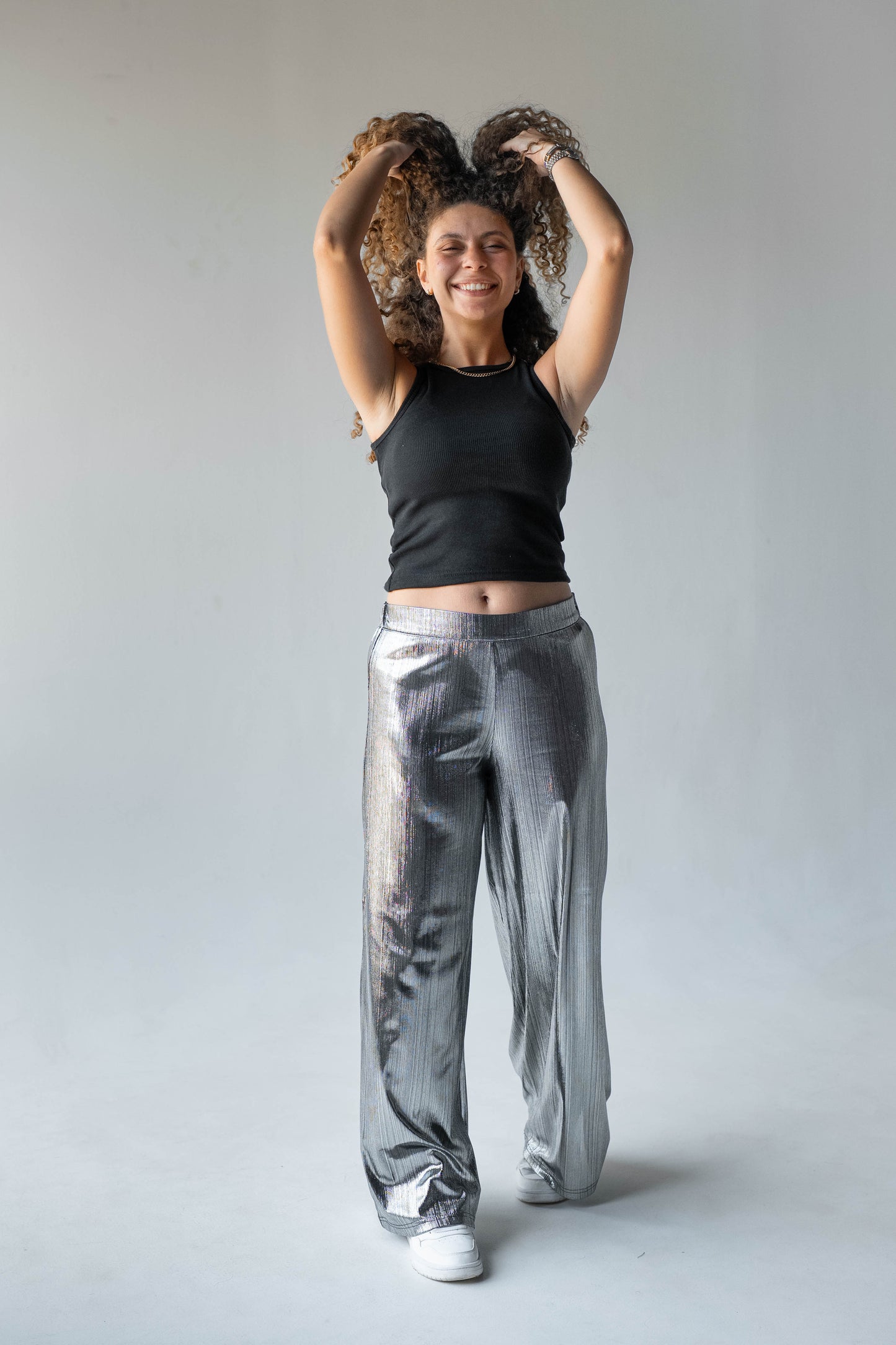 Disco Drama Pants in Silver