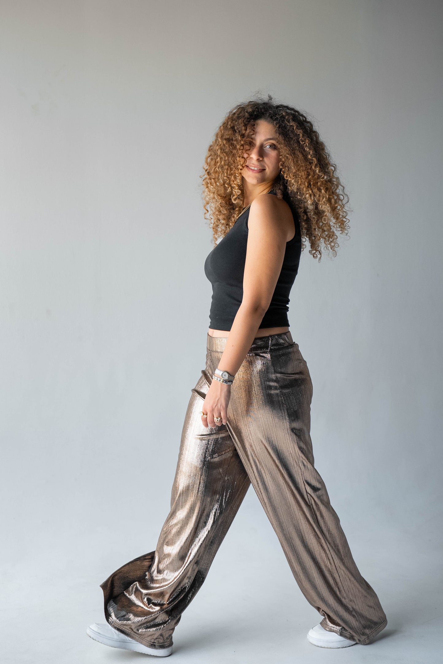Disco Drama Pants in Gold