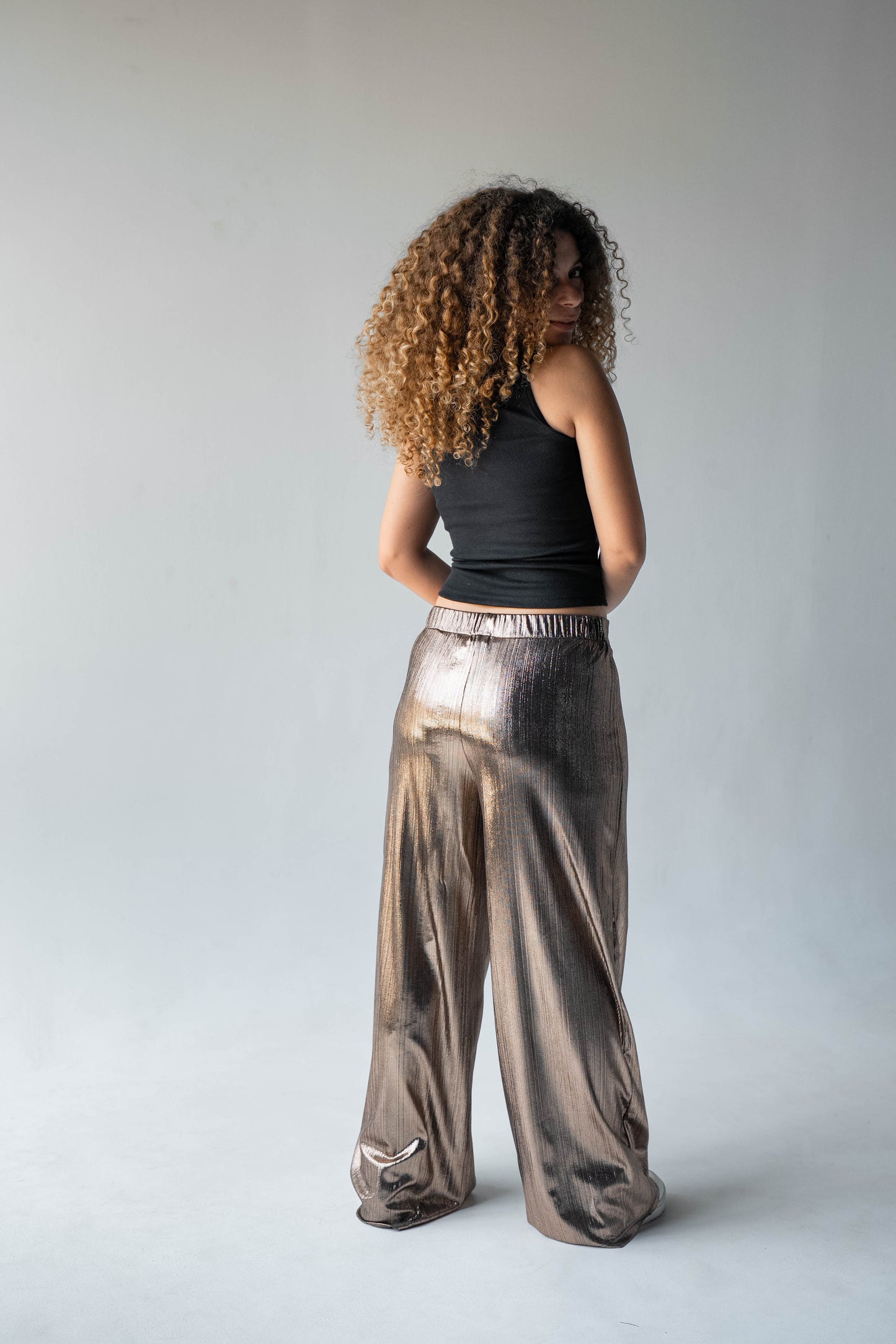 Disco Drama Pants in Gold