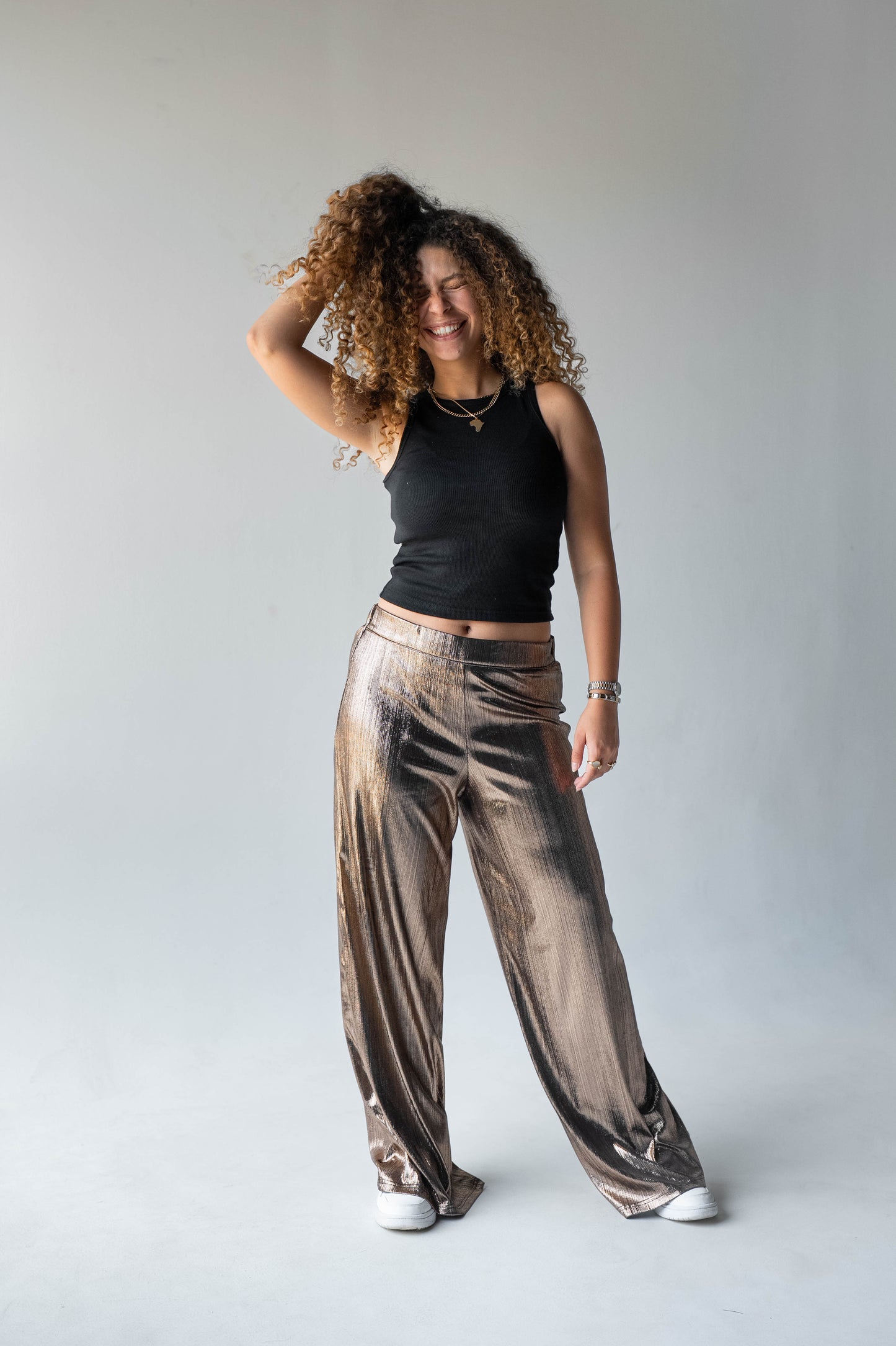 Disco Drama Pants in Gold