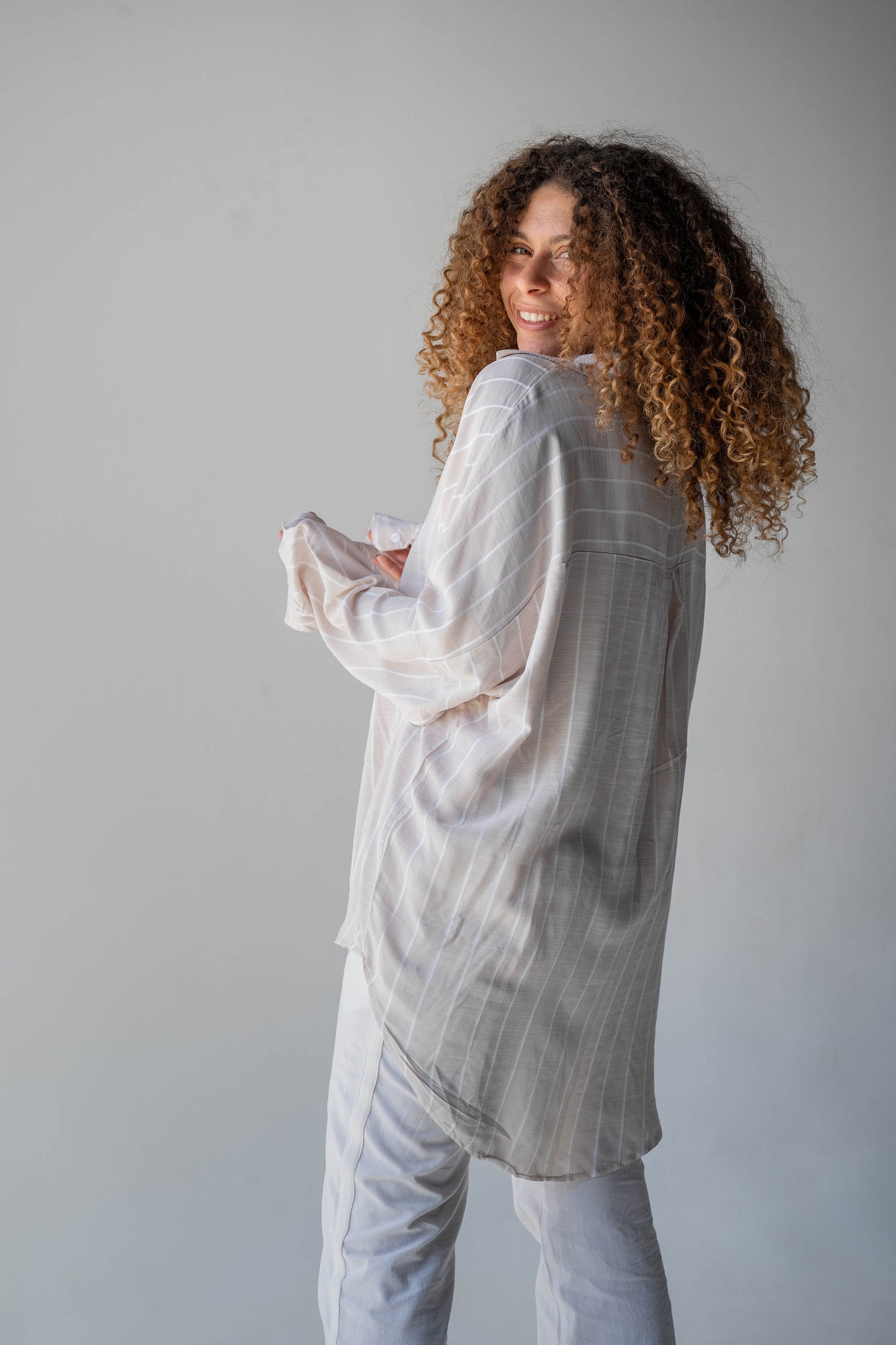 Fine Line Linen Shirt