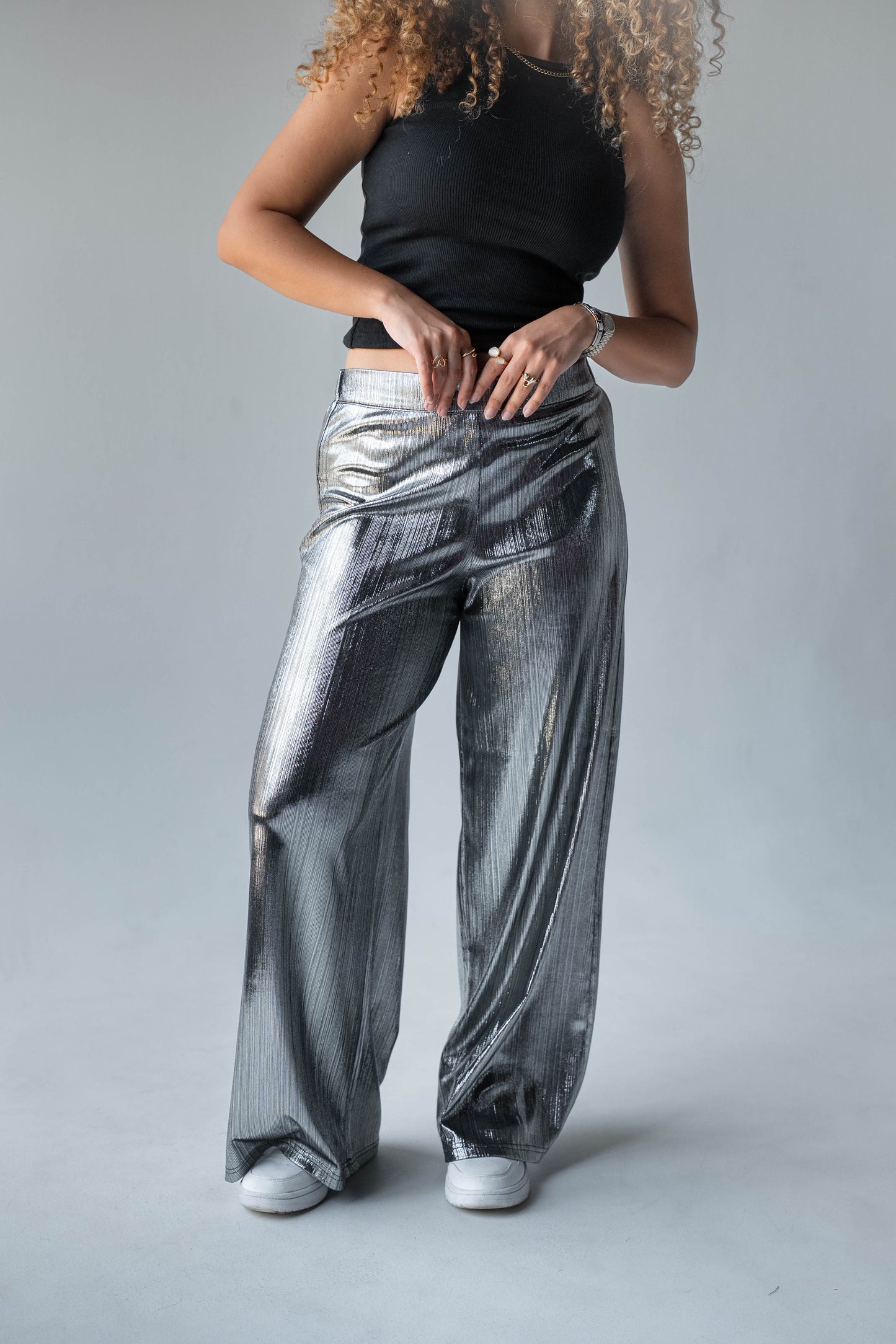Disco Drama Pants in Silver