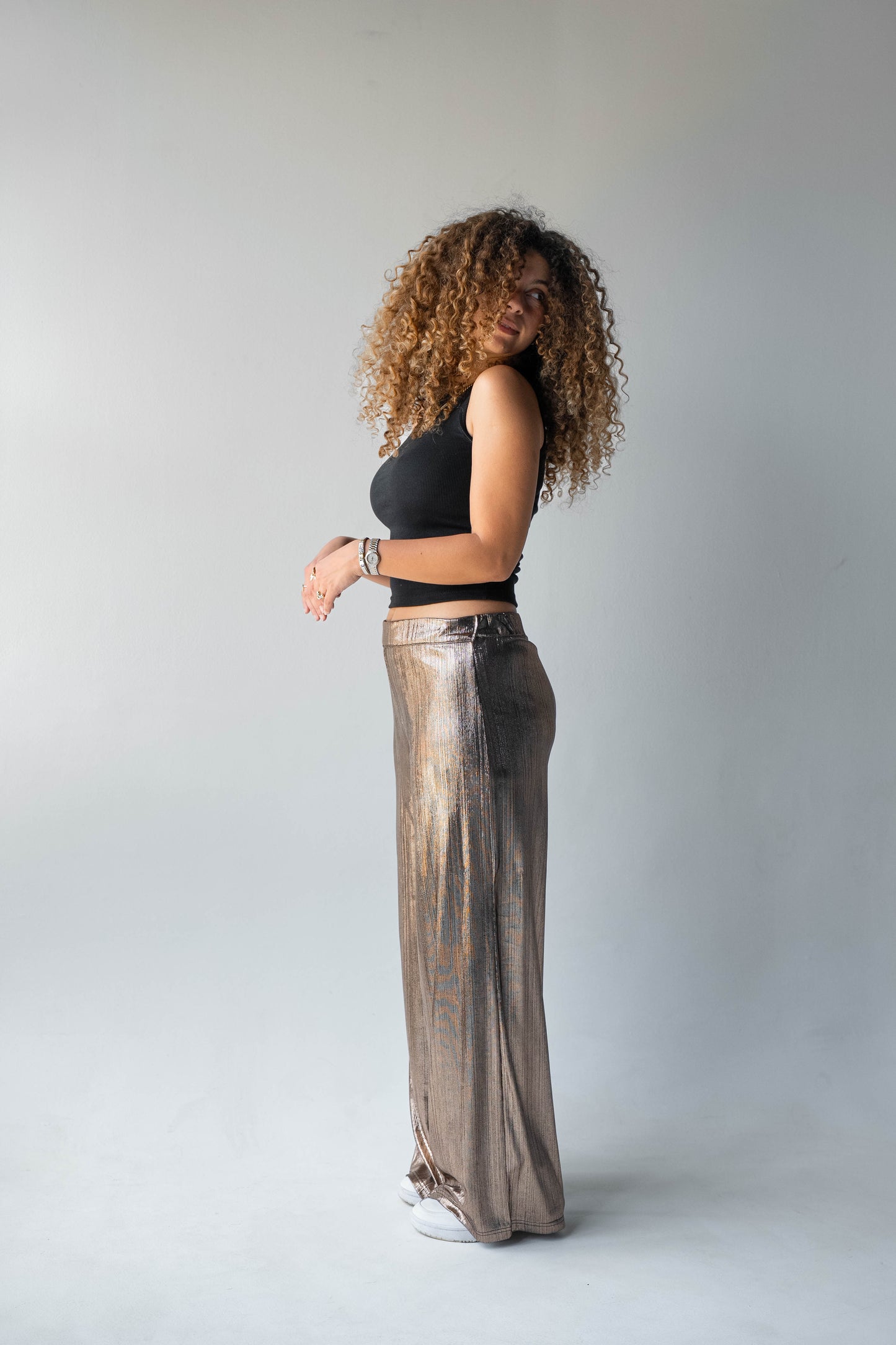 Disco Drama Pants in Gold