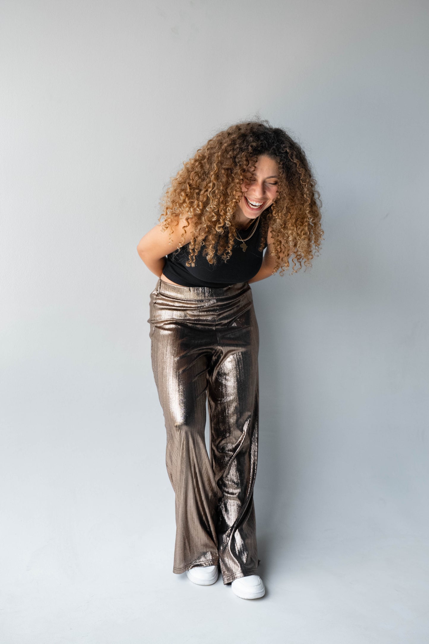 Disco Drama Pants in Gold