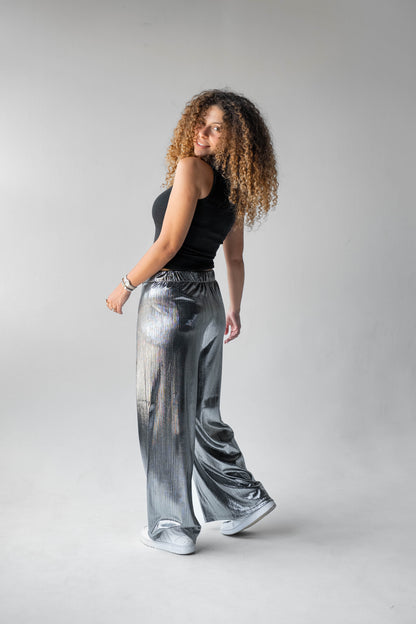 Disco Drama Pants in Silver