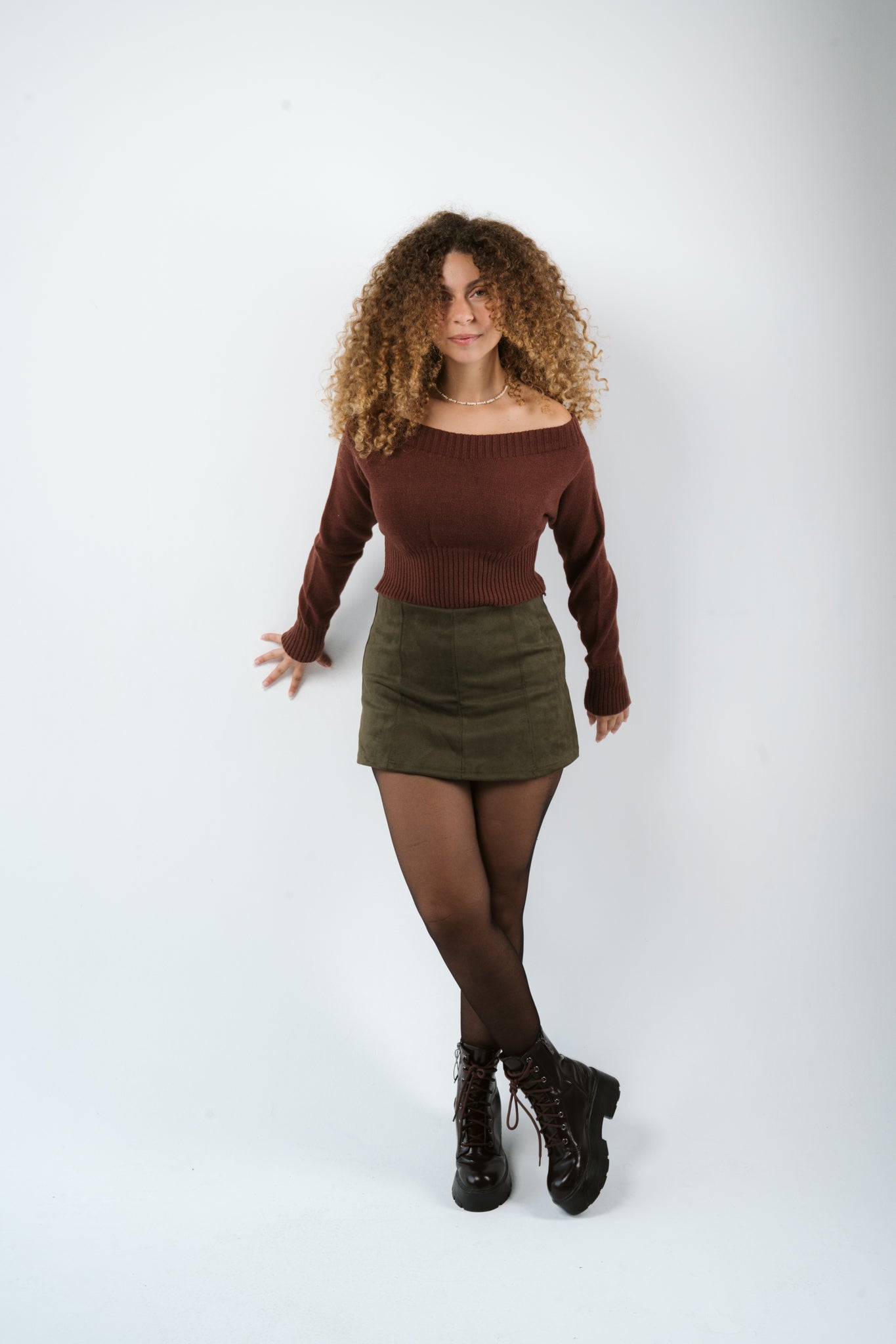 Cropped Soft Curve Knit