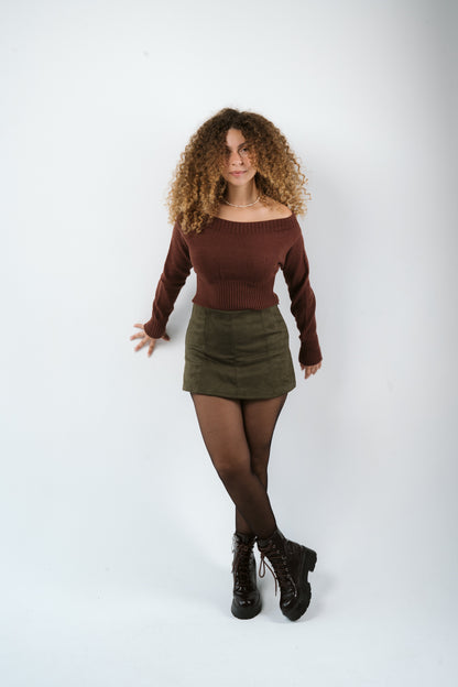 Cropped Soft Curve Knit