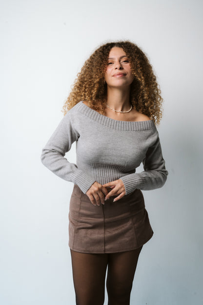 Cropped Soft Curve Knit