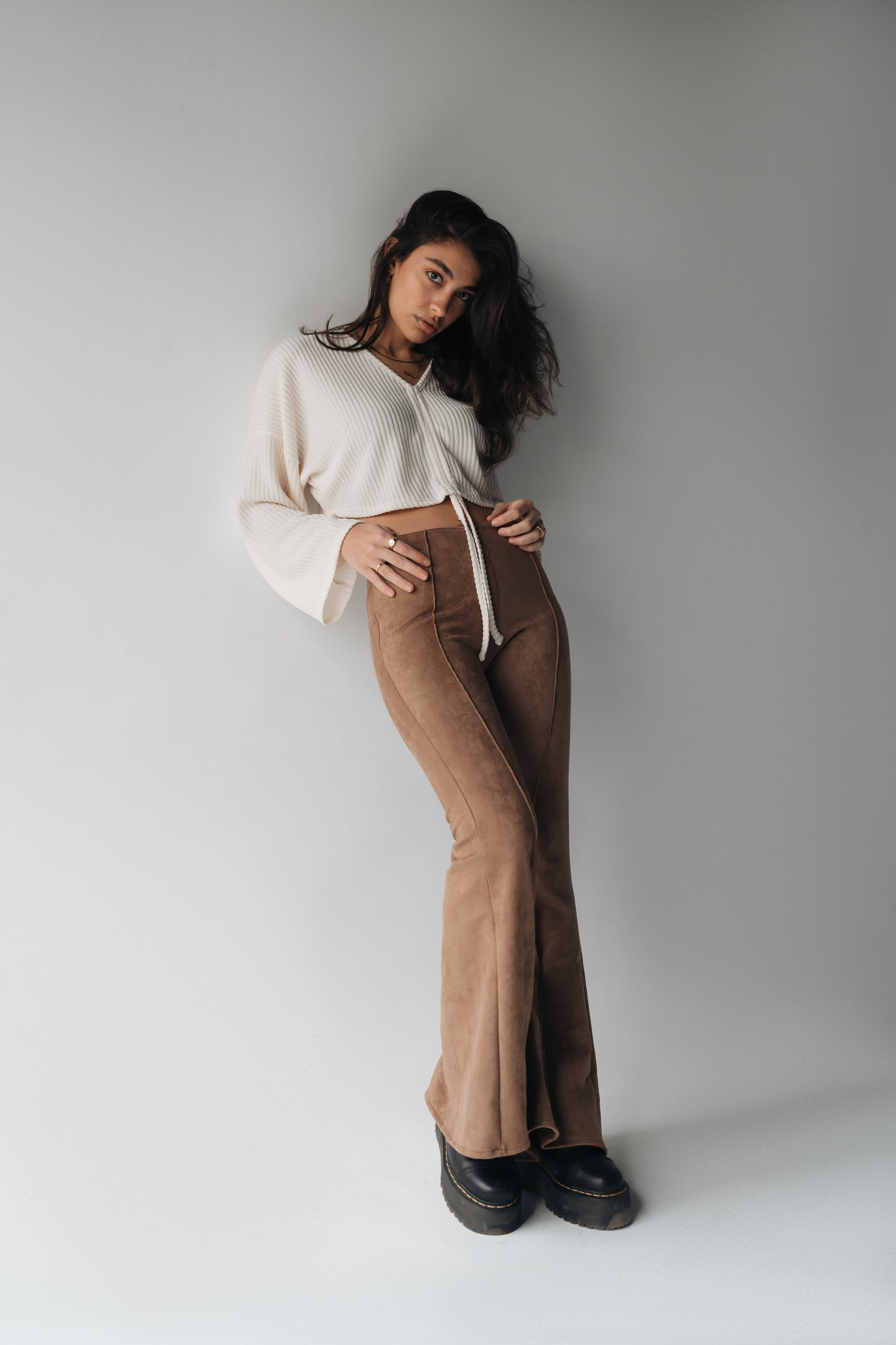 Wide Attitude Suede Pants