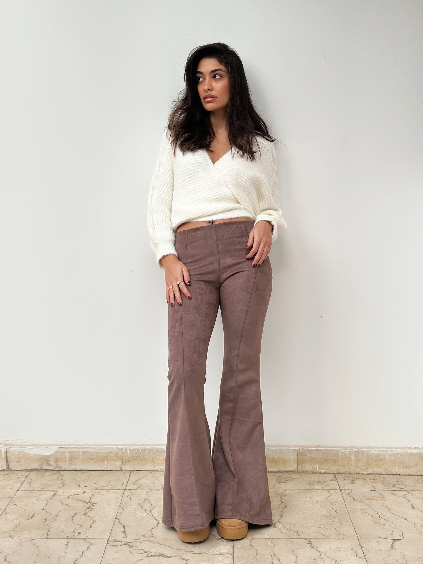 Wide Attitude Suede Pants