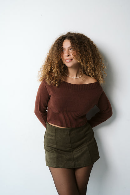 Cropped Soft Curve Knit