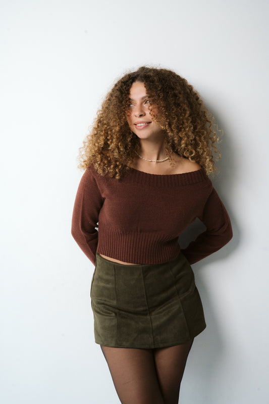 Cropped Soft Curve Knit