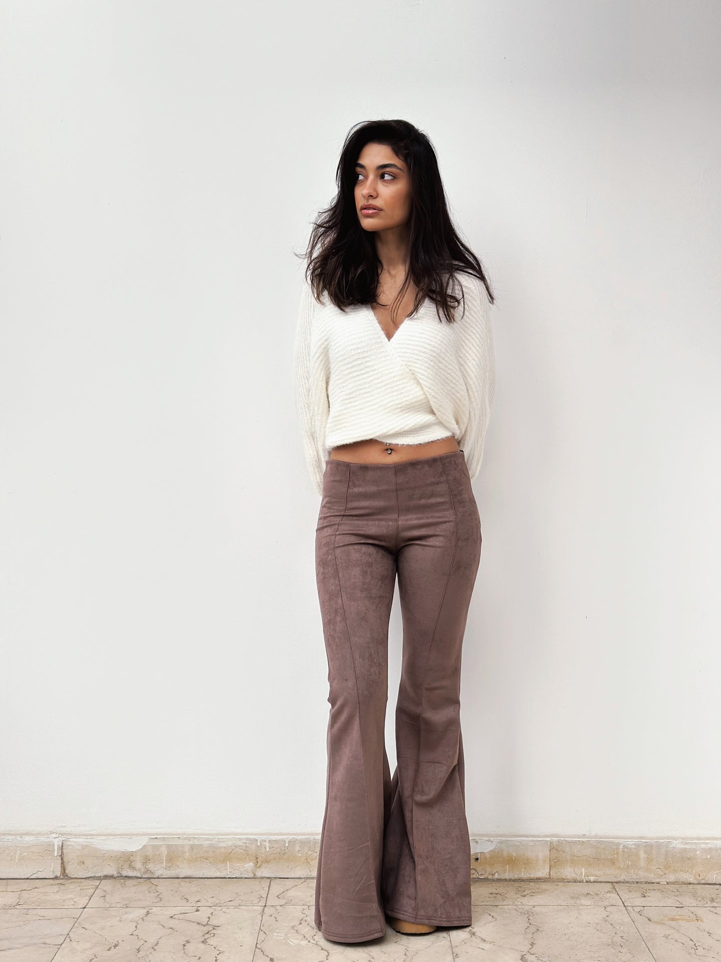 Wide Attitude Suede Pants