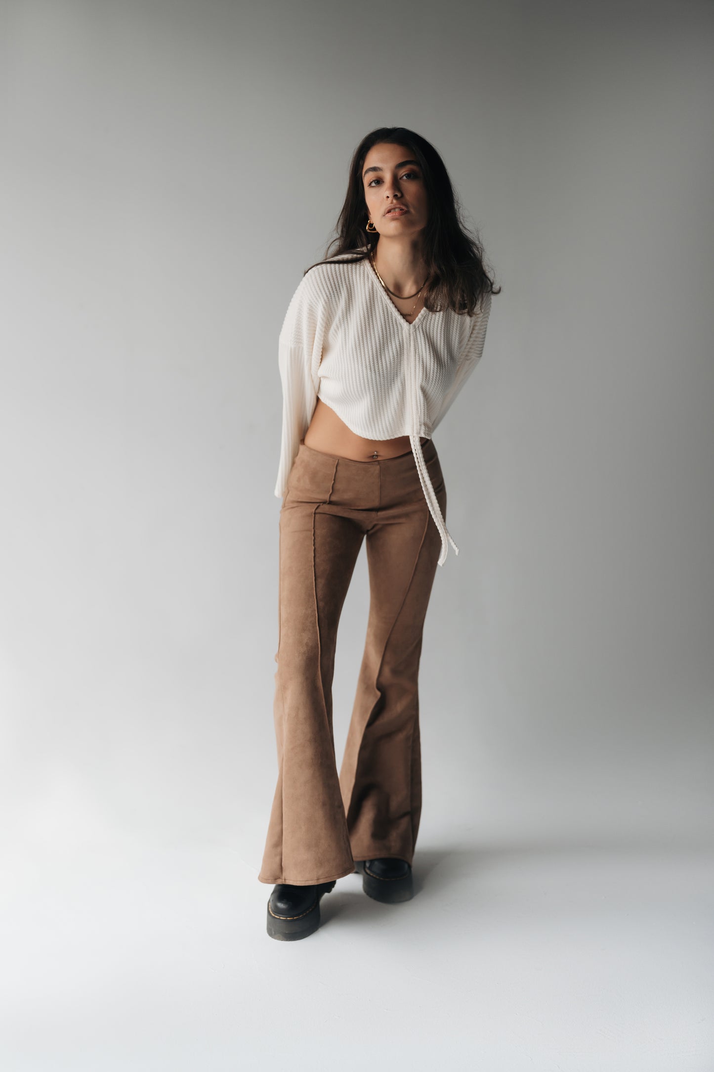 Wide Attitude Suede Pants