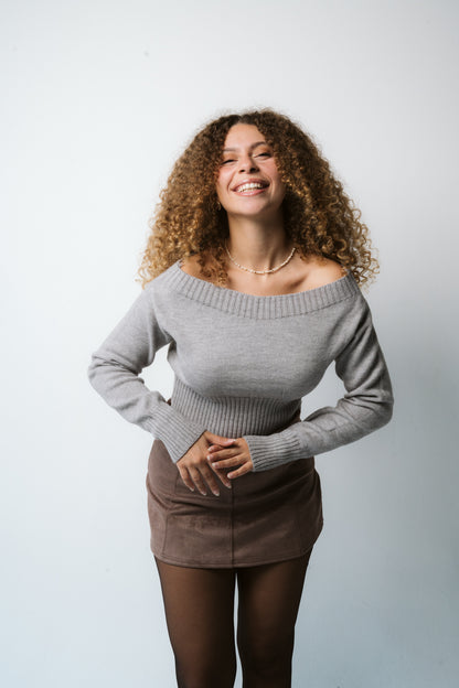 Cropped Soft Curve Knit