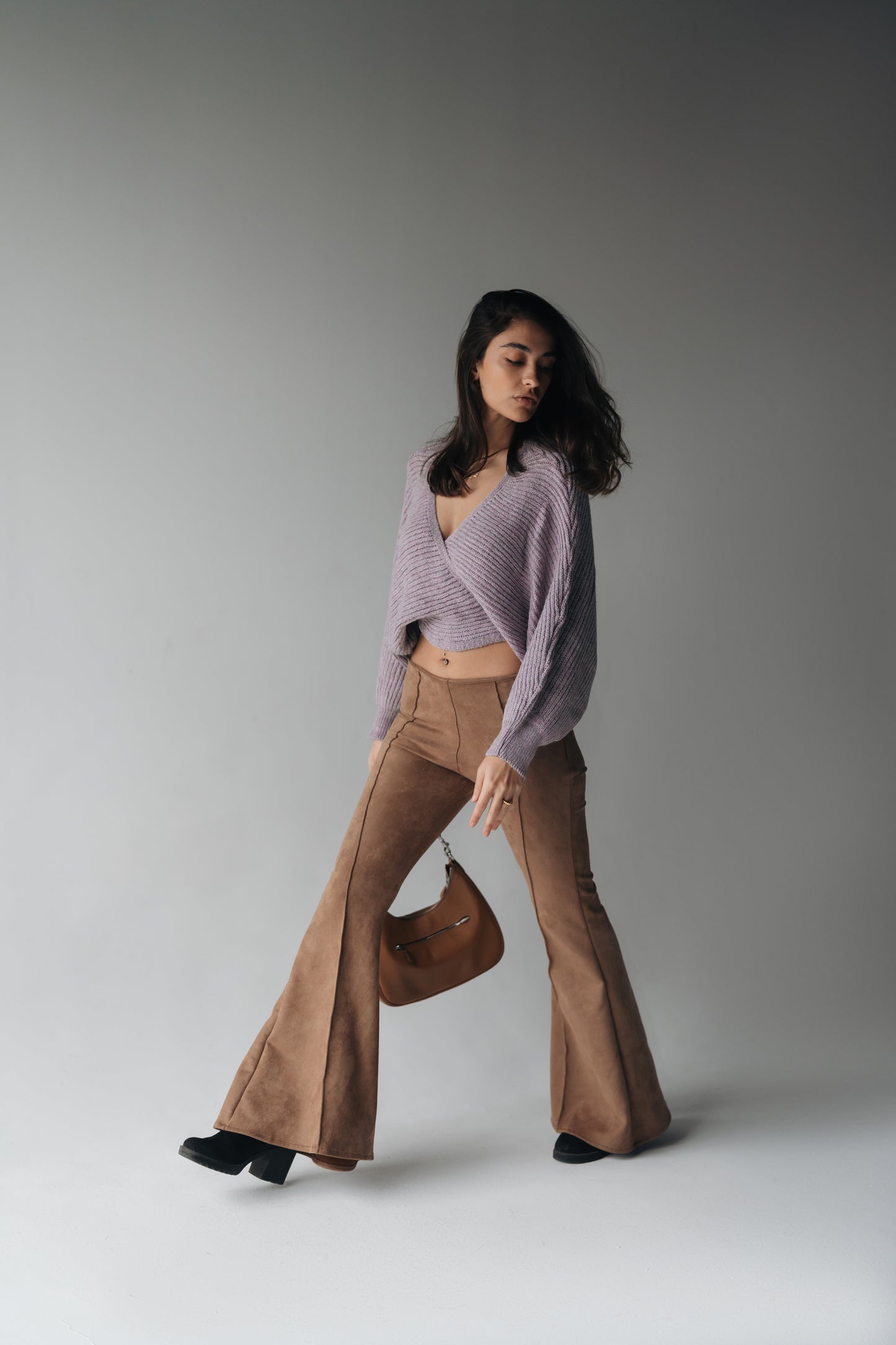 Wide Attitude Suede Pants