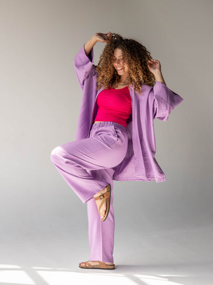 Lavender Haze Linen Pants