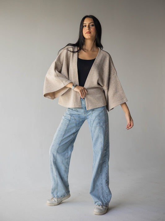 Desert breeze cropped kimono