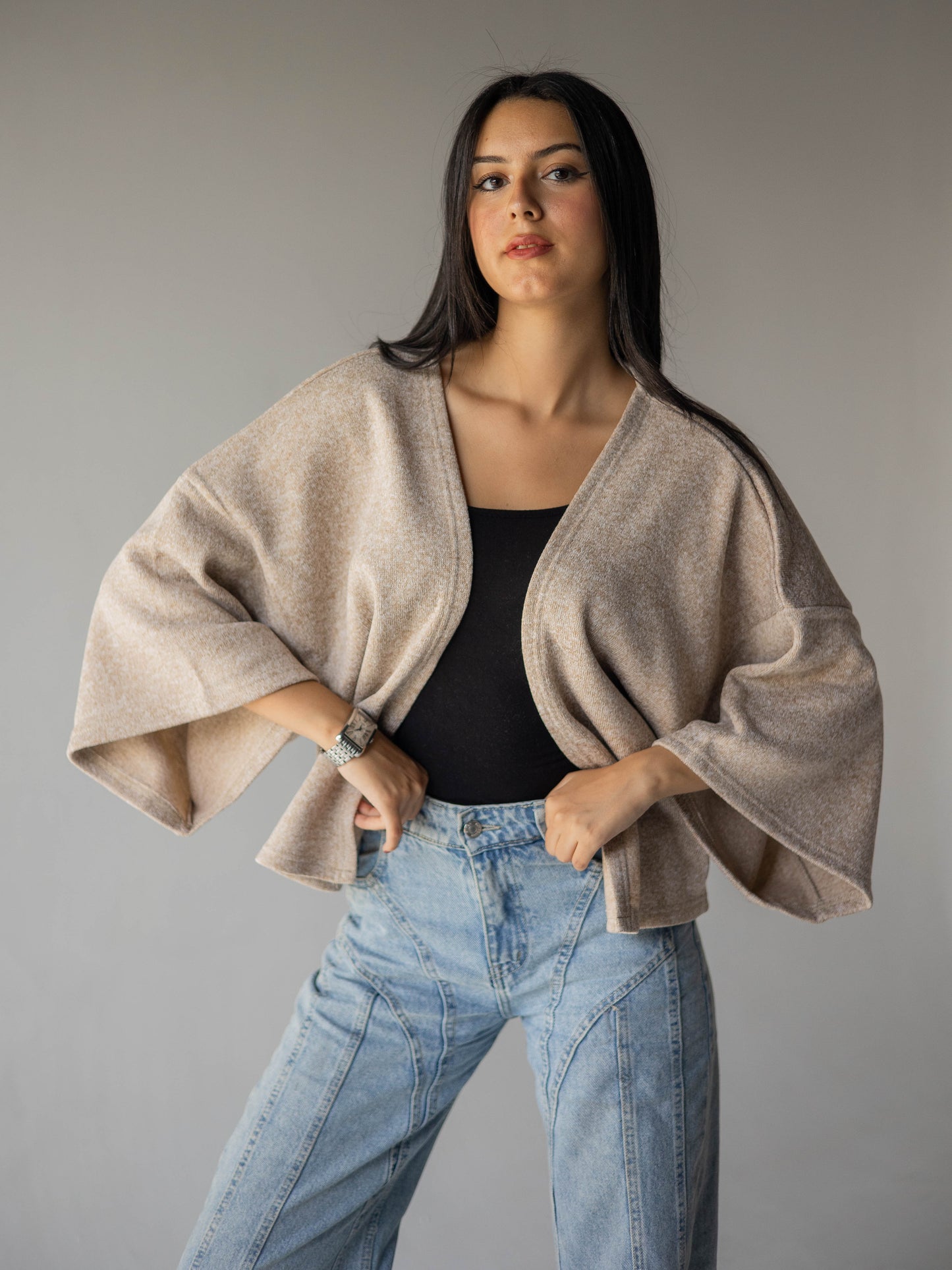 Desert breeze cropped kimono