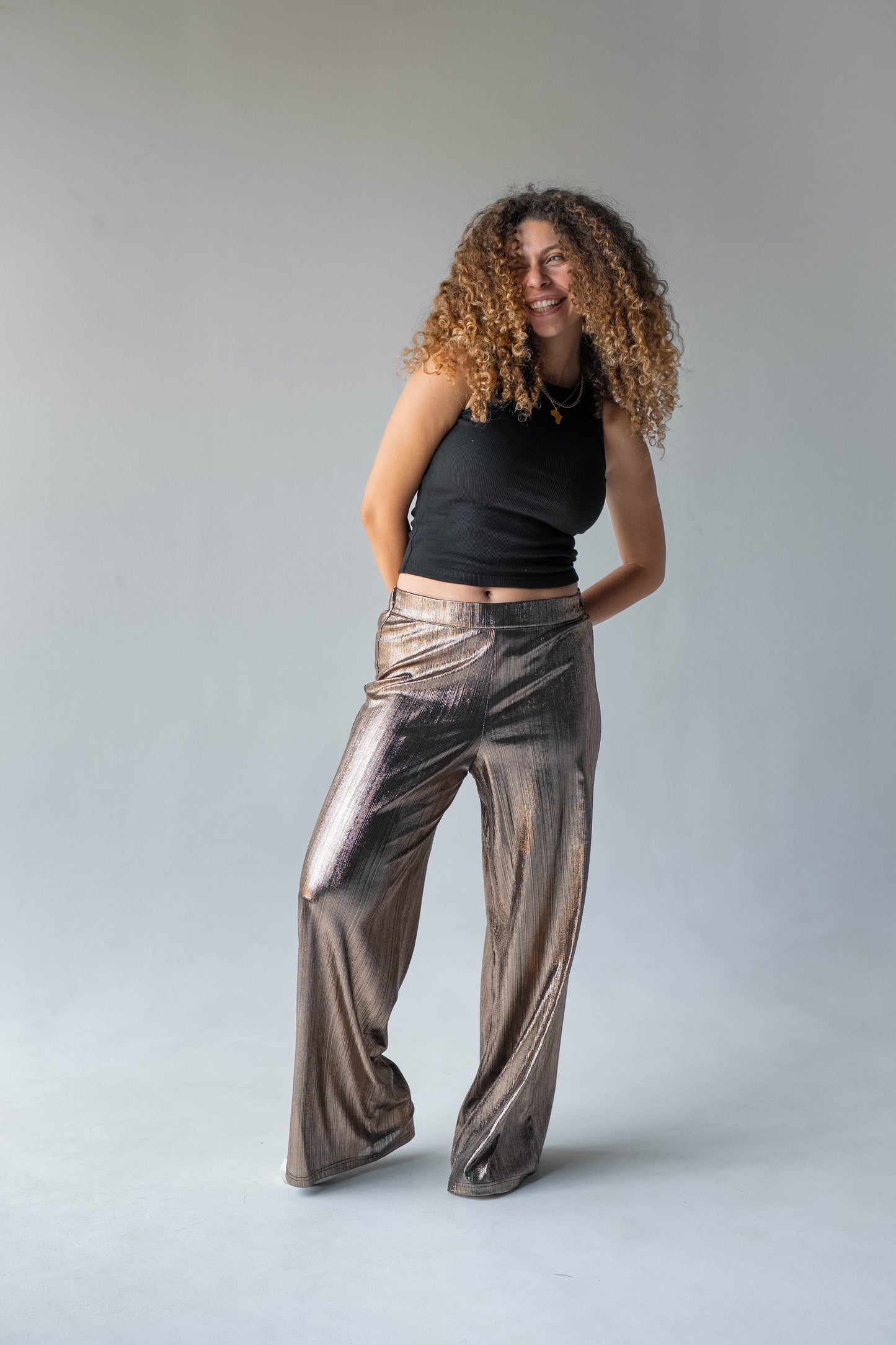 Disco Drama Pants in Gold