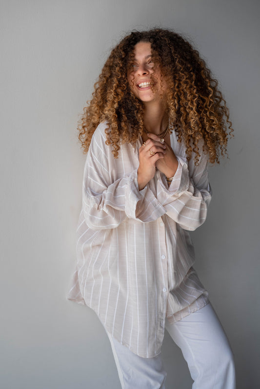 Fine Line Linen Shirt