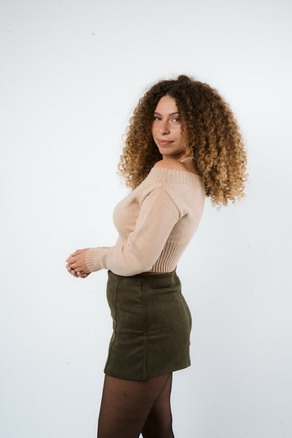 Cropped Soft Curve Knit