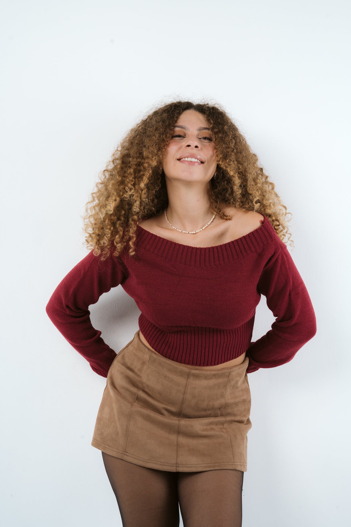 Cropped Soft Curve Knit