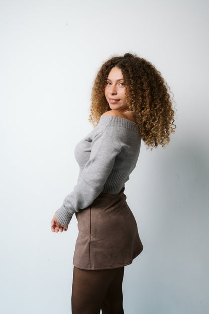 Cropped Soft Curve Knit