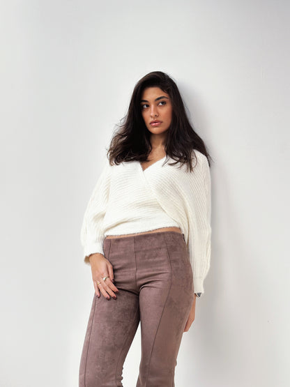 Wide Attitude Suede Pants