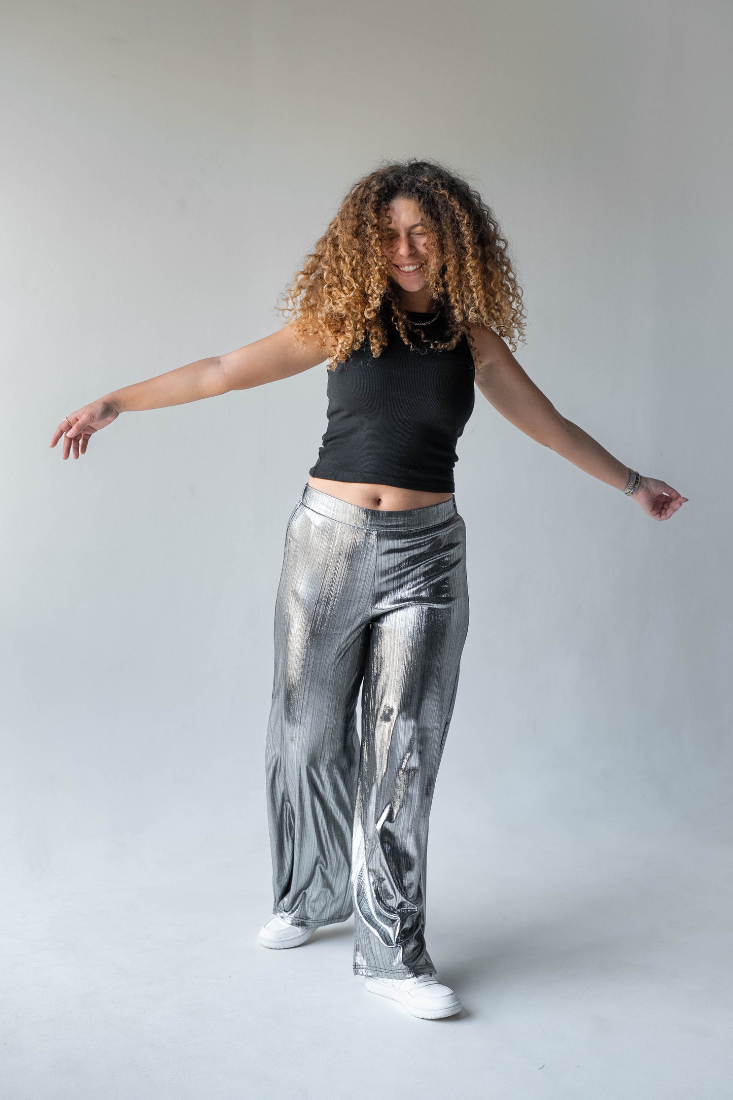 Disco Drama Pants in Silver