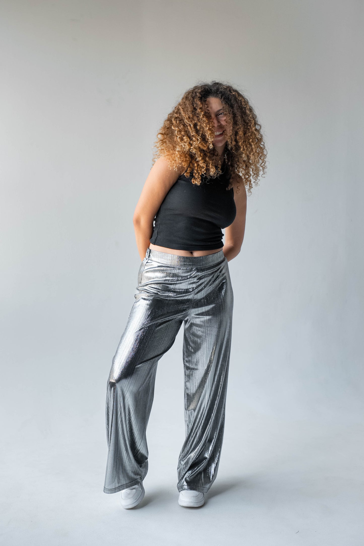 Disco Drama Pants in Silver