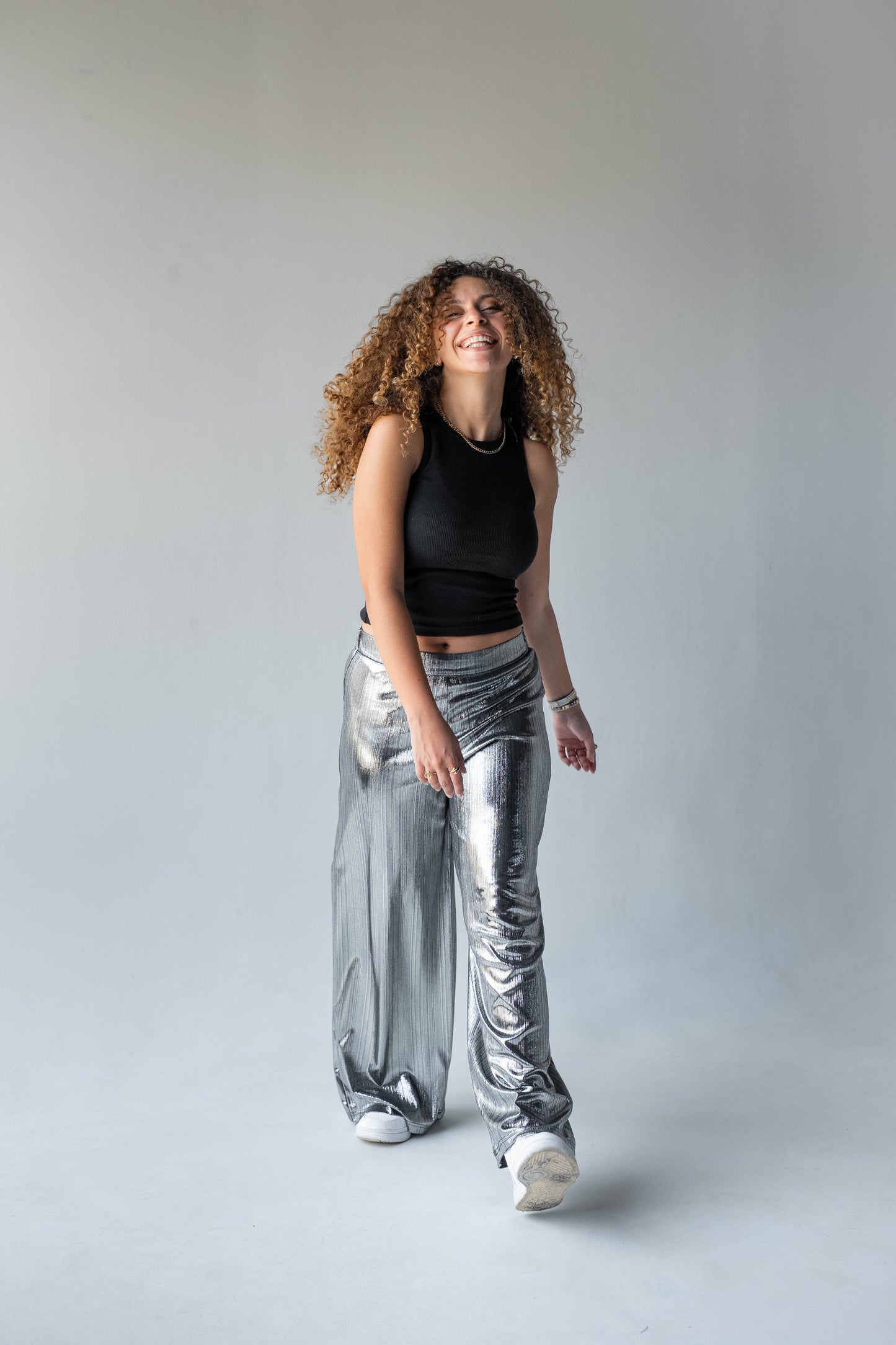 Disco Drama Pants in Silver