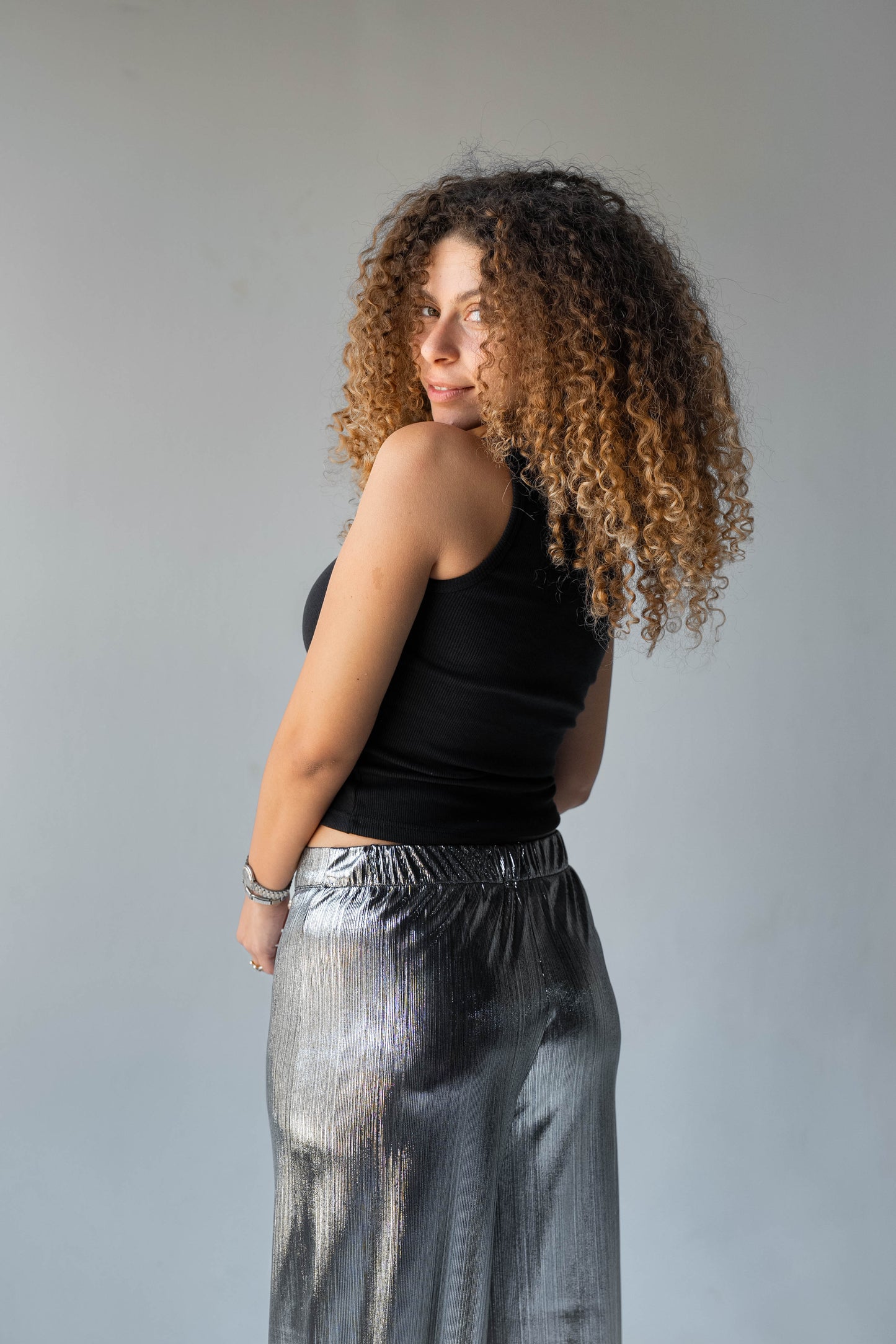 Disco Drama Pants in Silver