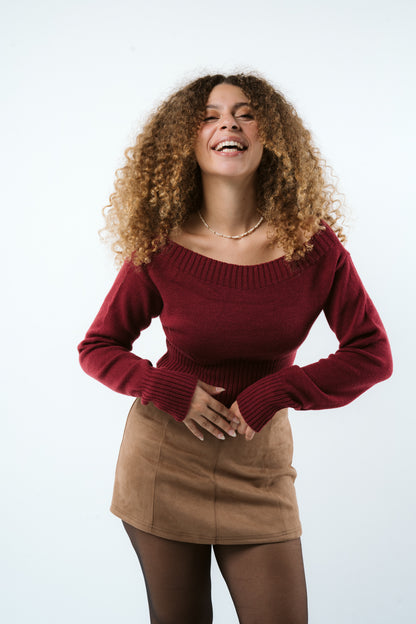 Cropped Soft Curve Knit