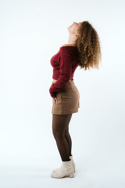 Cropped Soft Curve Knit