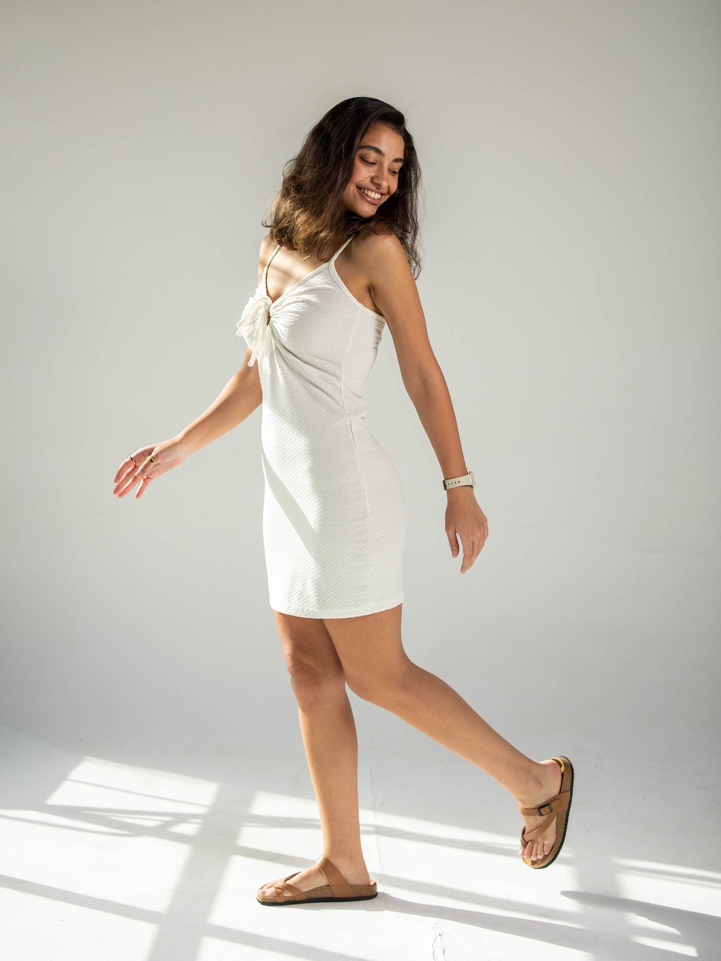 Breezy Babe Mini White Dress