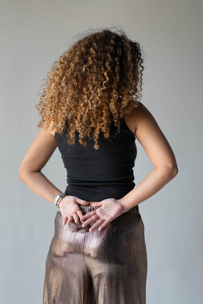Disco Drama Skirt in Gold