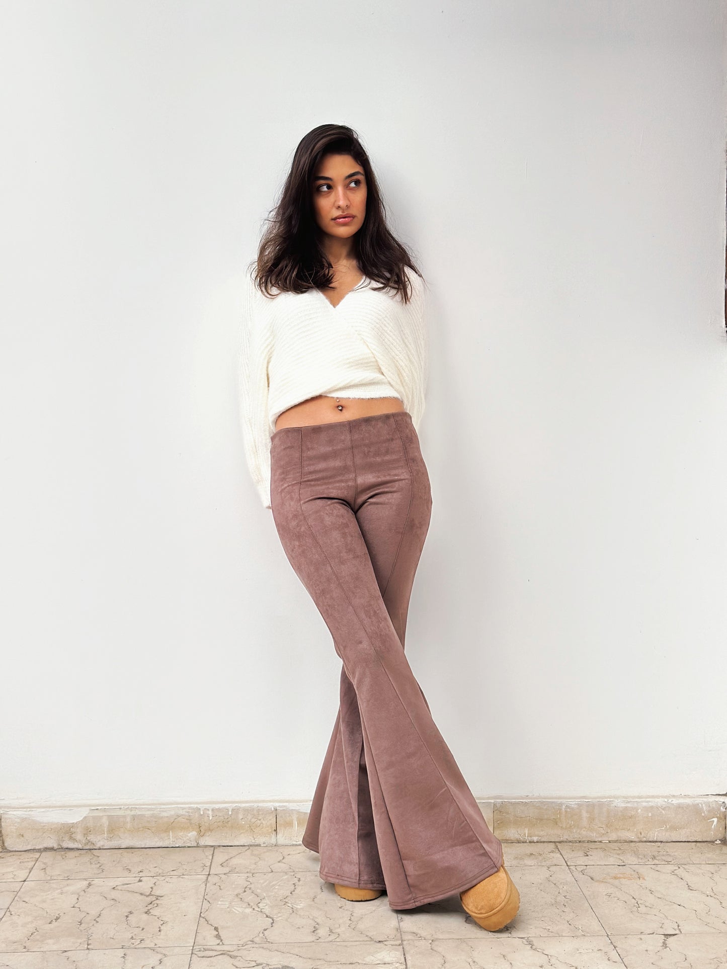 Wide Attitude Suede Pants