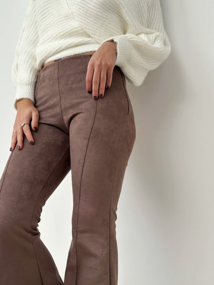 Wide Attitude Suede Pants