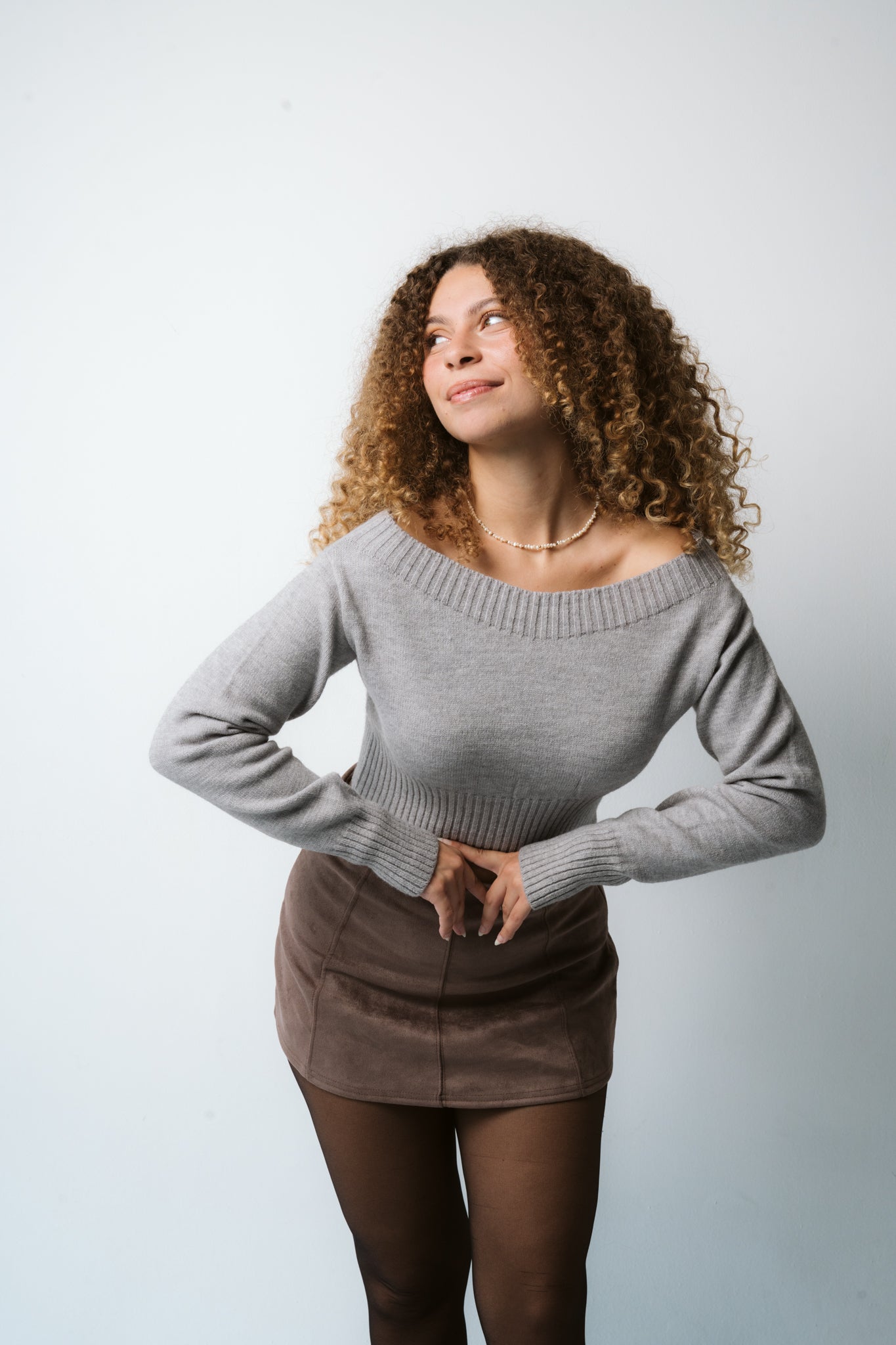 Cropped Soft Curve Knit