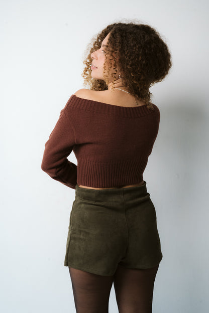 Cropped Soft Curve Knit