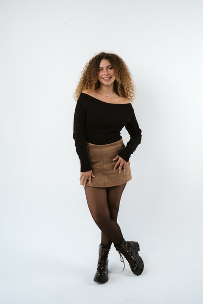 Cropped Soft Curve Knit