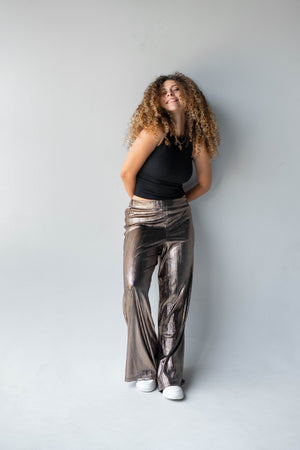 Disco Drama Pants in Gold