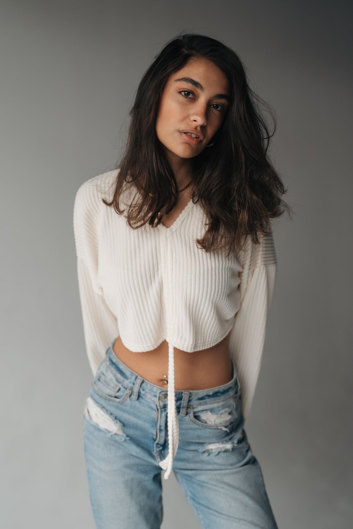 Half The Drama Cropped pullover